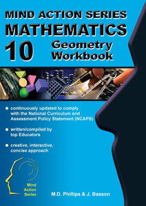 Mind Action Mathematics Geometry Workbook  Gr 10 NCAPS (2016)