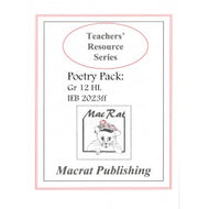 IEB Home Language Poetry Pack Gr 12 2023ff Teacher's Resource Pack